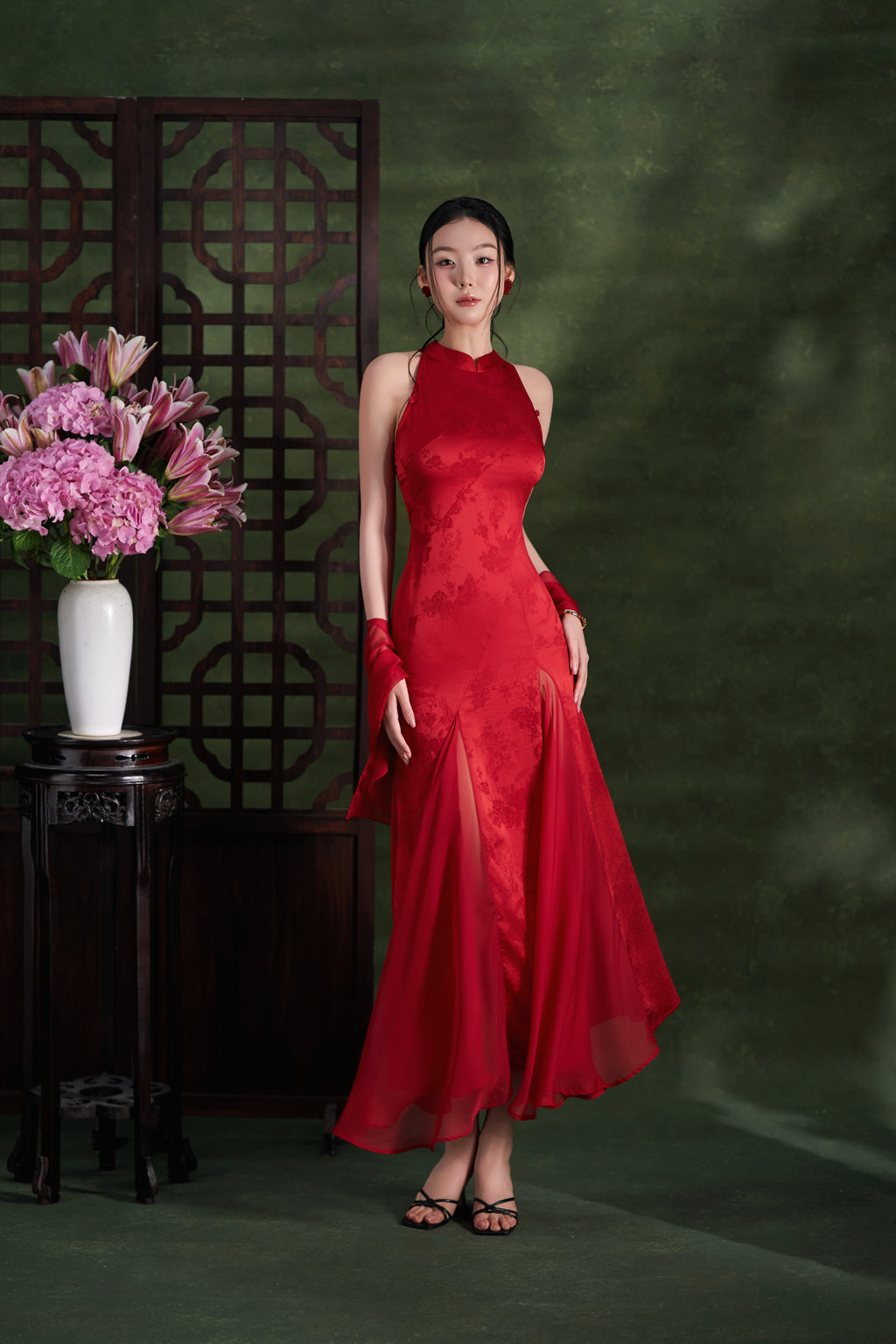 Ruby Peony Dress
