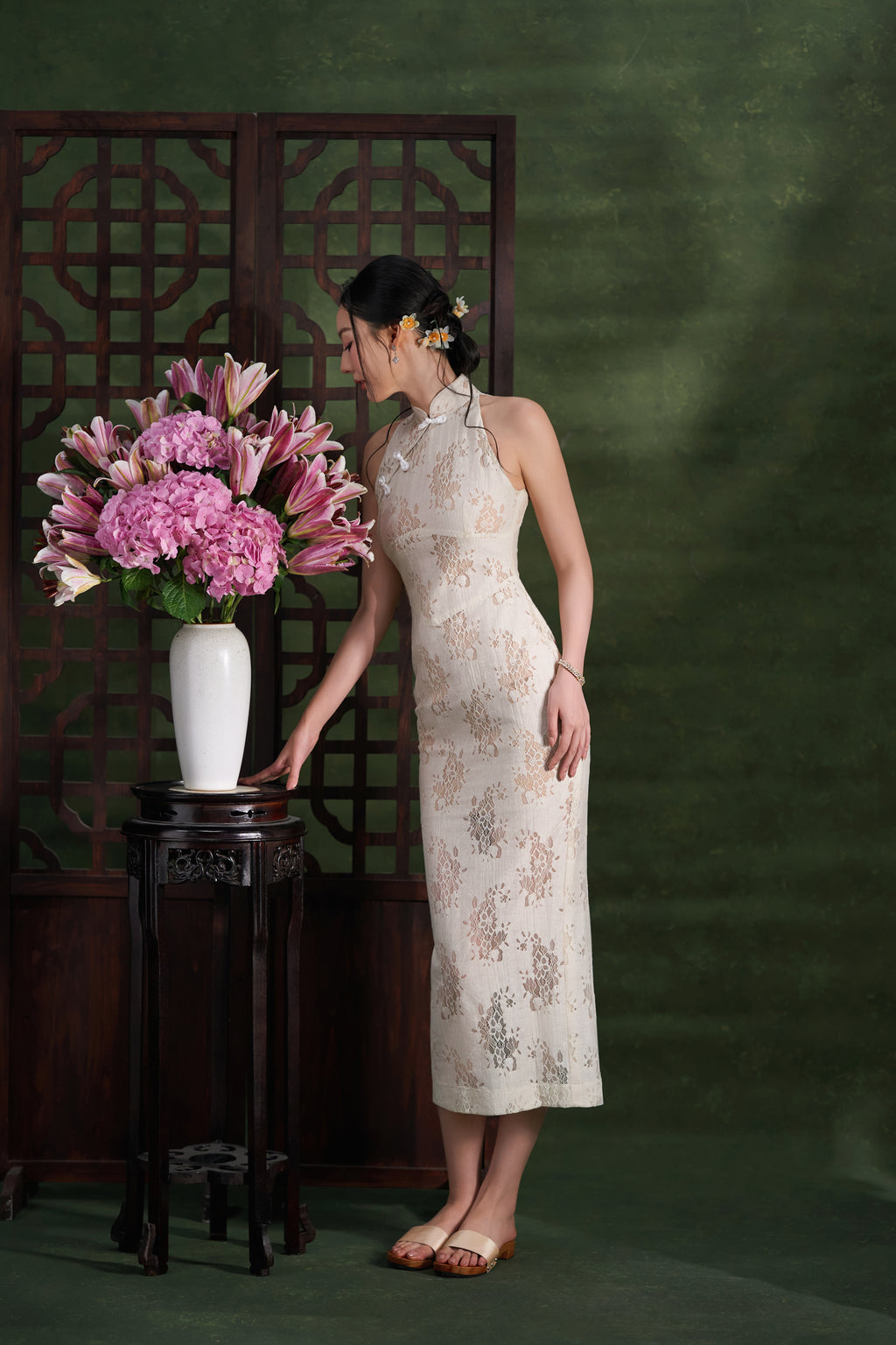 Ivory Magnolia Dress