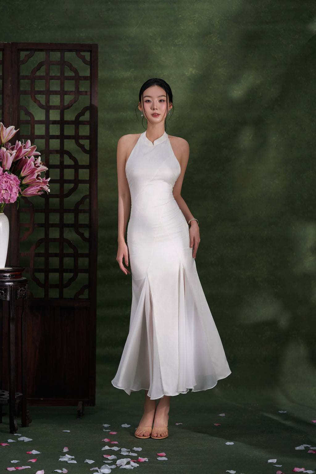 Ivory Peony Dress