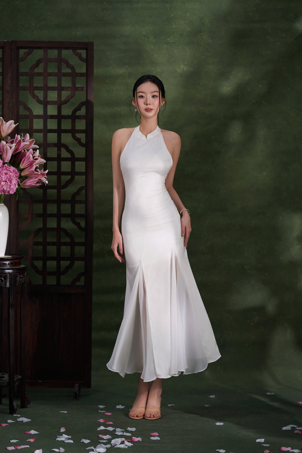 Ivory Peony Dress