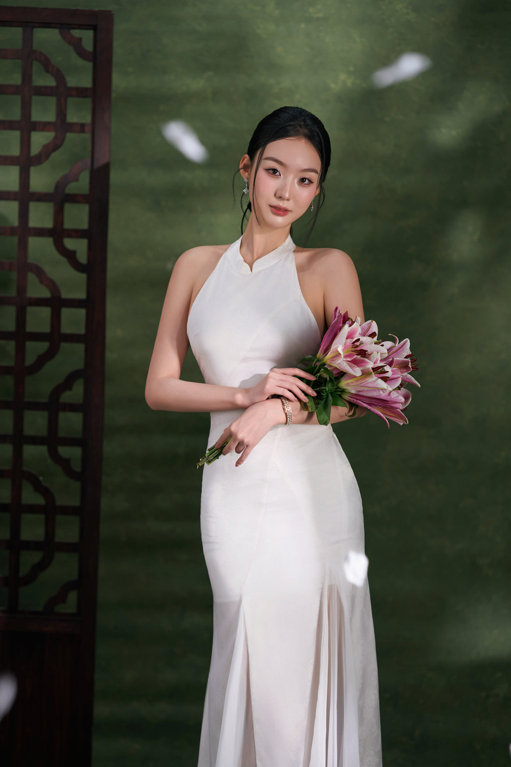 Ivory Peony Dress